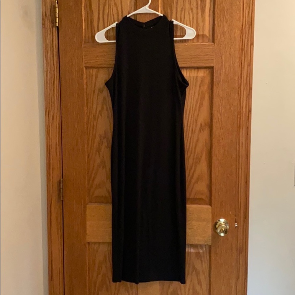 Black midi dress
